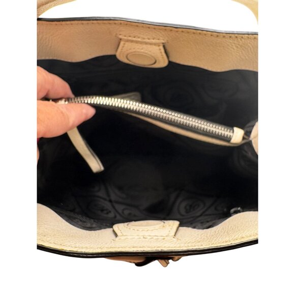 Brighton Ferrara Levia Lorenza Vallera Bucket White Leather Shoulder Bag Braided - Picture 14 of 16